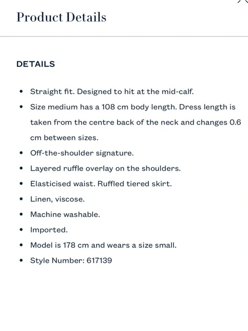 Ralph Lauren Black Label NWT Floral Tiered Off Shoulder Midi Dress Linen Blend L - Picture 14 of 15